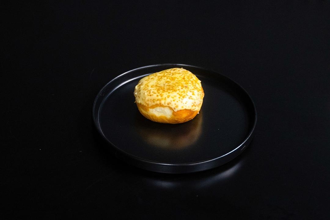 Creme Brulee Filled Sugar Coated Donut